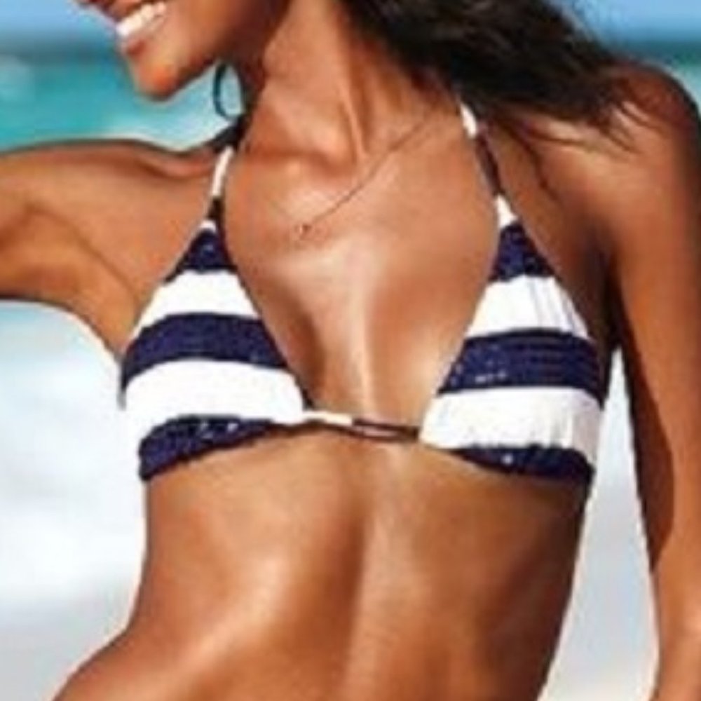New VS Sequined nautical bikini top
